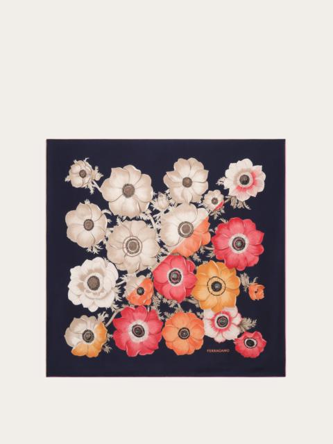 FERRAGAMO Anemone print silk foulard