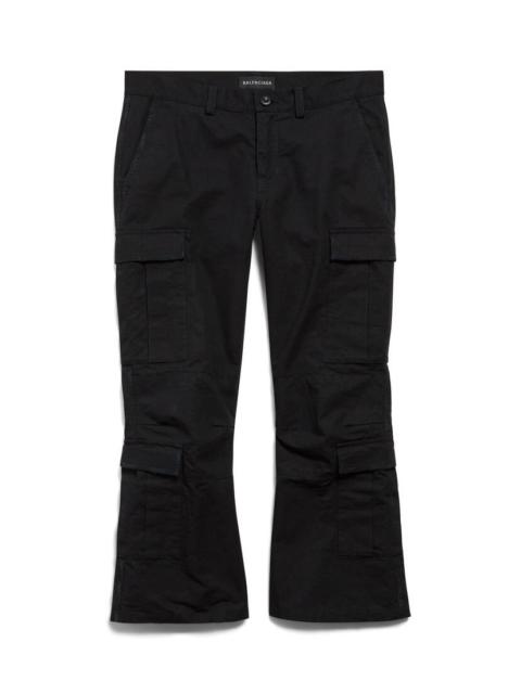 BALENCIAGA Women's Cargo Capri Pants in Black