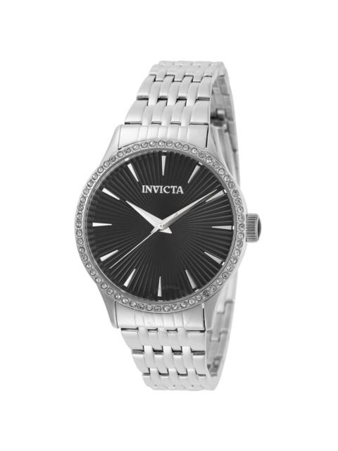 Invicta - Invicta Angel Quartz Crystal Black Dial Ladies Watch 31946