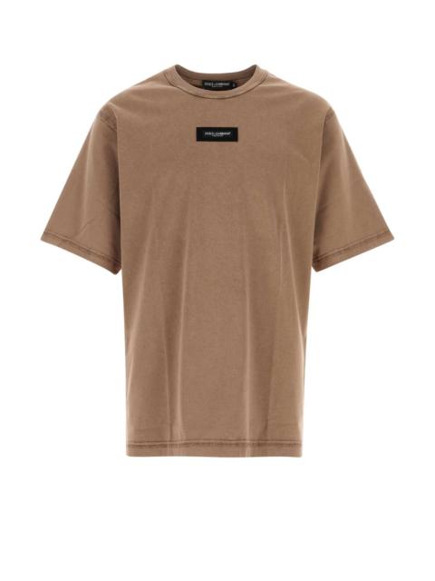 Dolce & Gabbana Dolce & Gabbana Men Biscuit Cotton Oversize T-Shirt