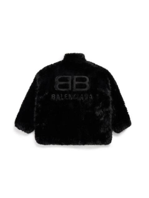 BALENCIAGA Balenciaga Logo Fur Jacket