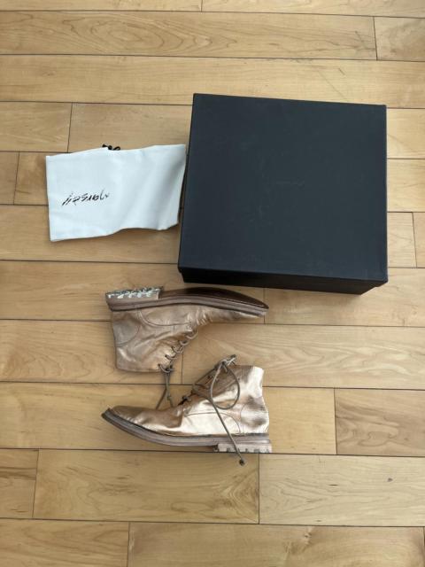 Marsèll NWB - Marsell Metallic Leather Lace Up Boots