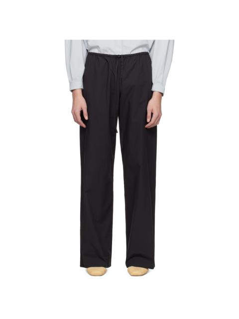 MATTEAU Black Drawcord Trousers