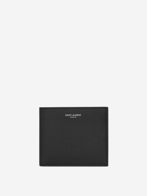 SAINT LAURENT LEATHER LOGO WALLET