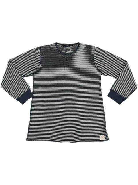 RRL by Ralph Lauren RRL Ralph Lauren Double RL Striped Waffle Knit Thermal Long Sleeve
