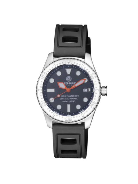 Other Designers Deep Blue Ocean Master 500 Automatic Black Dial Men's Watch OM500BLKORGRNDHR