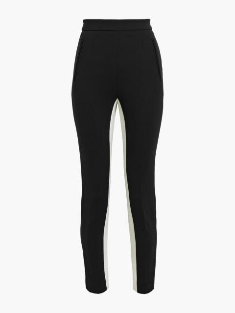 Stella McCartney Savana two-tone wool-blend crepe skinny pants