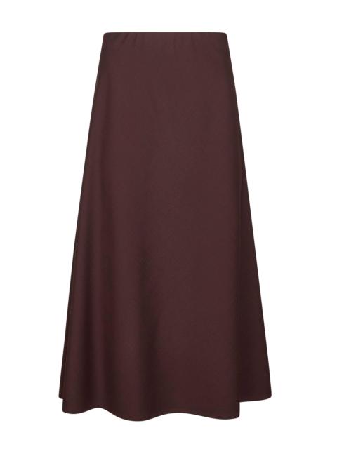 Brunello Cucinelli Brunello Cucinelli Women Burgundy Twill Flute Skirt