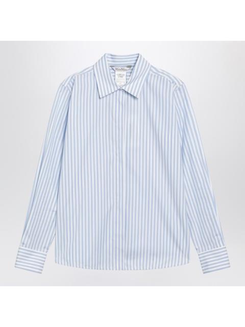 Max Mara Max Mara White/Light Blue Striped Shirt Women