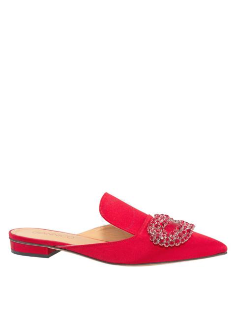 Other Designers Giannico Ladies Crystal-embellished Woven Slippers