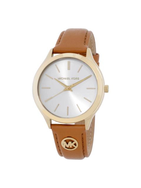 MICHAEL KORS Michael Kors Slim Runway Quartz White Dial Ladies Watch MK7543