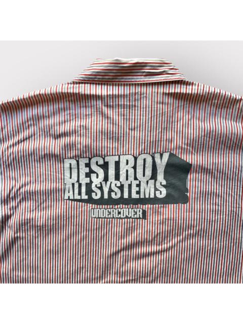 UNDERCOVER AW00 Destroy All Systems Open Collar Shirt