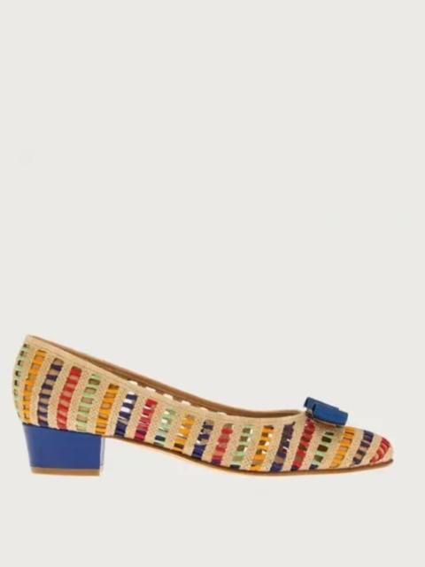 FERRAGAMO Ferragamo Vara Crochet-Knit Pumps, Size 7 C