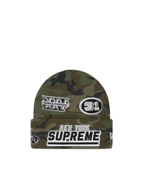 Supreme camouflage applique beanie