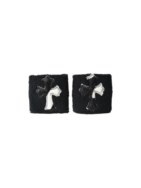Chrome Hearts Chrome Hearts Pony Hair Cross Patch Wrist Sweatbands Black