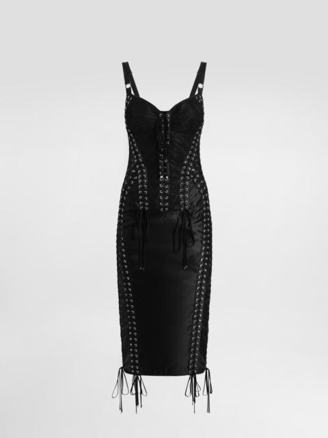 Dolce & Gabbana Calf-length dress with corset detailing