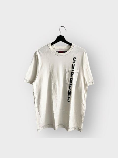 Supreme STEAL! 2020 Supreme Contrast Stitch Pocket Tee