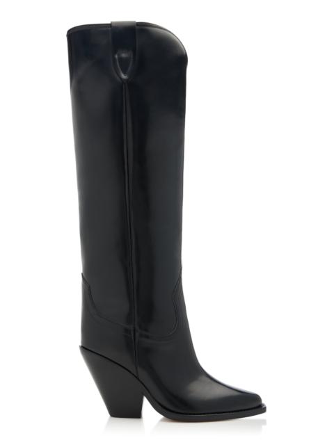Isabel Marant Lomero Leather Knee Boots black