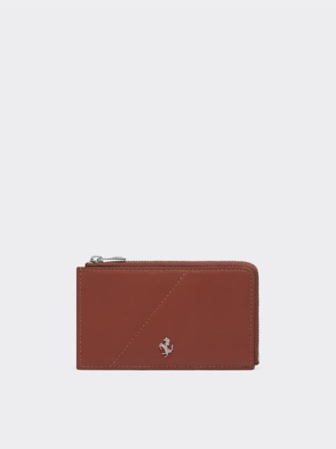 Ferrari Smooth leather zip wallet