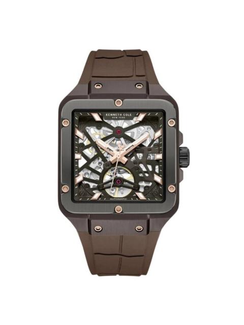 Other Designers Kenneth Cole New York Gotham Automatic Skeleton Dial Men's Watch KCWGZ0065402