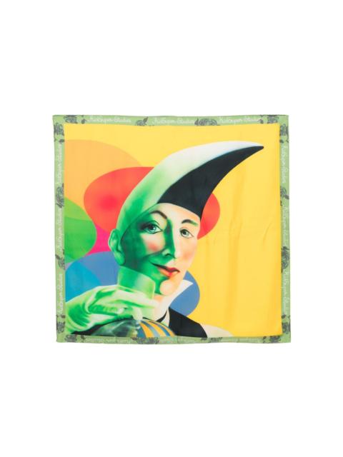 KidSuper graphic-print silk scarf