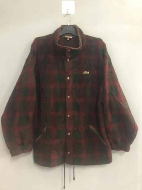 Vintage LACOSTE Fleece Jacket Plaid