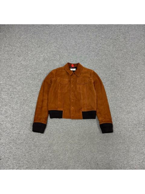 SAINT LAURENT Saint Laurent suede jacket brown