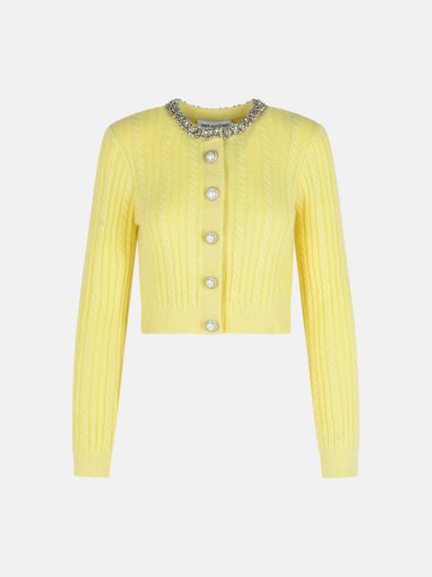 YELLOW ALPACA BLEND CARDIGAN