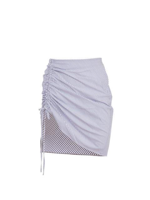 Fleur du Mal Poplin Draped Ruched Skirt