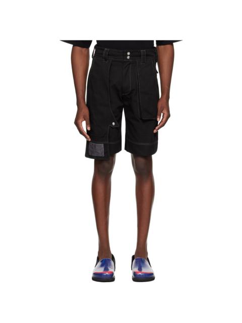 YAKU Black 7-Poc Denim Shorts