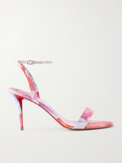 Christian Louboutin Miss Z 80 Floral-print Crepe De Chine Sandals