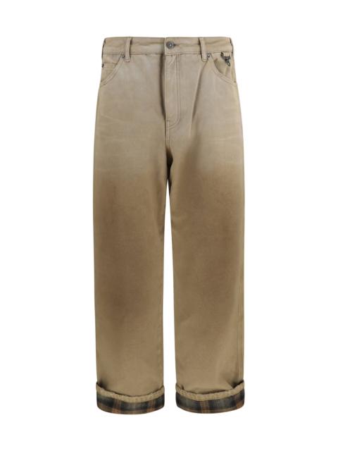 Golden Goose Golden Goose Men Cotton Pants With Check Detail