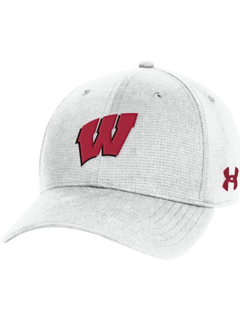 Under Armour Under Armour Adult Wisconsin Badgers White ArmourVent High Crown Adjustable Hat