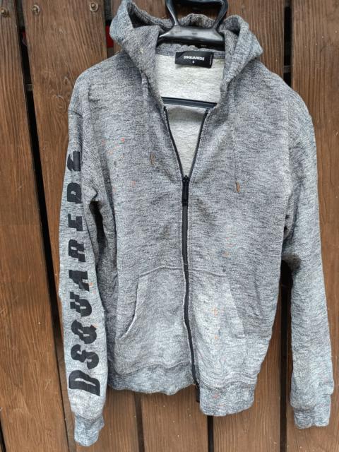 DSQUARED2 Distressed hoodie paint Spatter