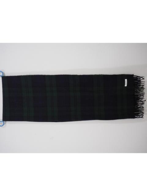 Other Designers Japanese Brand - PLST not Burberry CDG Green Navy Acrylic Plaid Muffler Scarves Neck Warmer