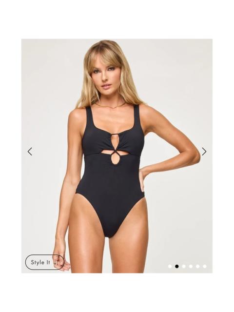 Other Designers NWT L*Space Bondi One Piece Swimsuit in Black‎ Sz Medium $180