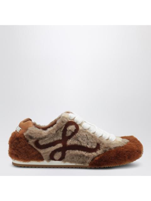 Loewe Loewe Ballet Runner 2.0 Sneakers In Tan/Brown Shearling Women