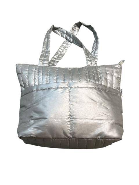 Other Designers Plantation By Issey Miyake Silver Puffer Tote Bag