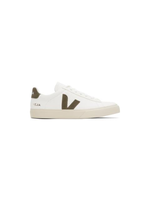 VEJA White & Khaki Campo ChromeFree Leather Sneakers