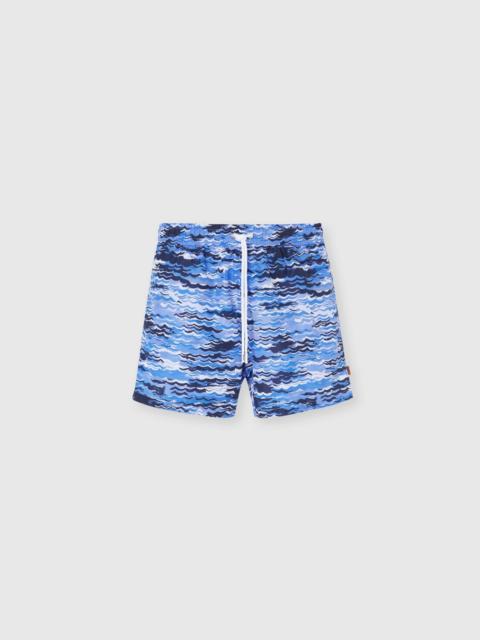 Missoni Mid-length swim shorts with wave print