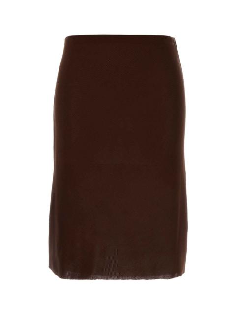 Miu Miu Miu Miu Women Brown Silk Skirt