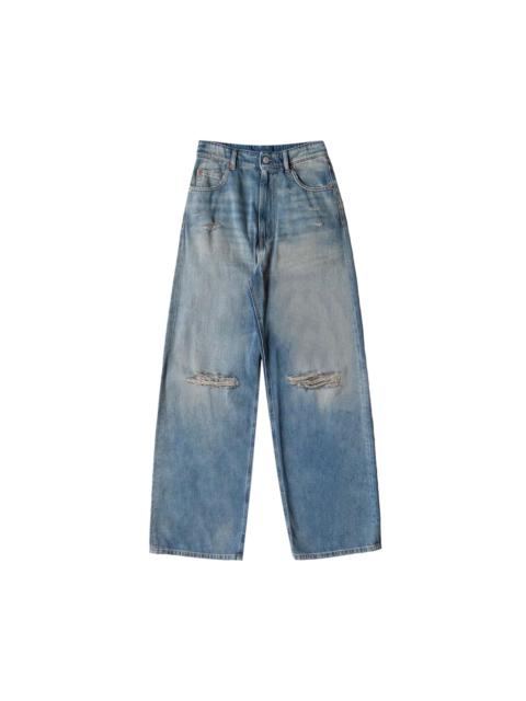 MM6 Maison Margiela MM6 Maison Margiela Regular Leg Jeans With Knee Slash 'Blue'