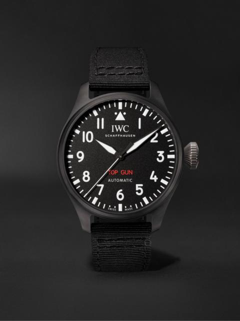 IWC Schaffhausen Big Pilot's TOP GUN Automatic 43.8mm Ceramic And Textile Watch, Ref. No. IWIW329801 Black