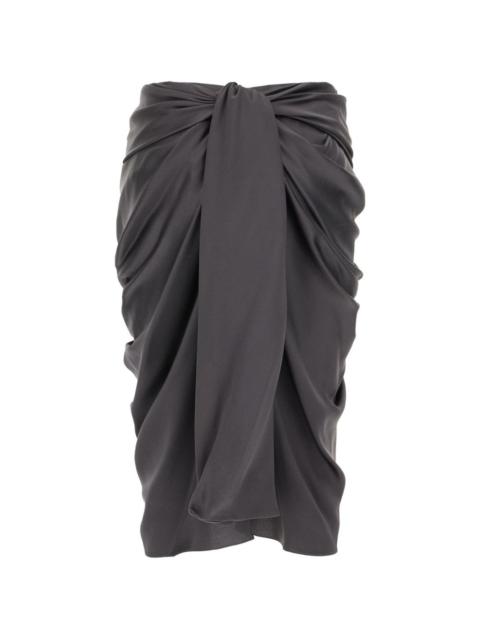 Chloé Chloé Women Silk Draped Midi Skirt