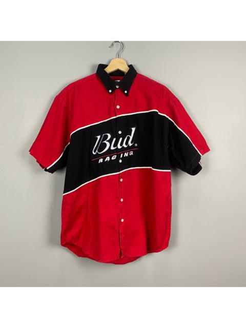 Other Designers Budweiser - VINTAGE BUD RACING DALE JR. SIGNATURE EMBRODERED SHIRT