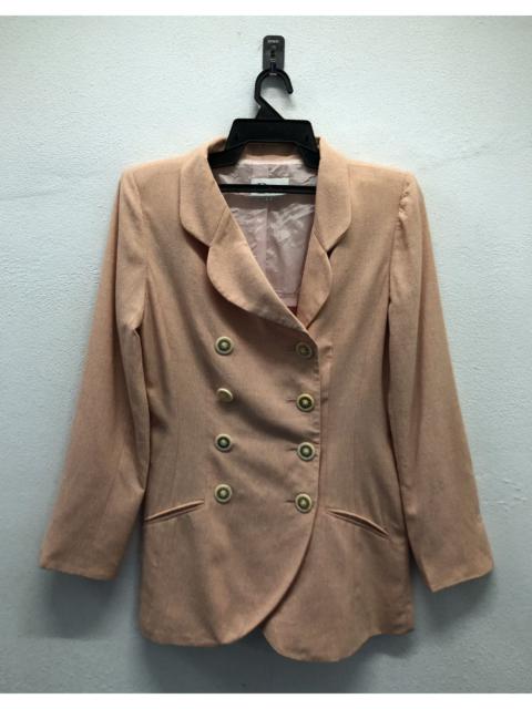 Other Designers Vintage Mademoiselle Dior Pink Blend Double-Breasted Blazer