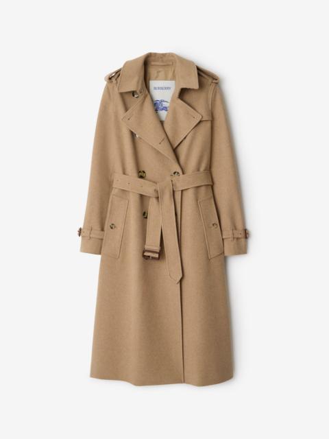 Burberry Long Cashmere Kensington Trench Coat