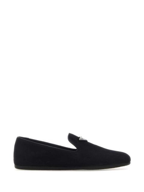 Prada Prada Men Midnight Blue Suede Loafers