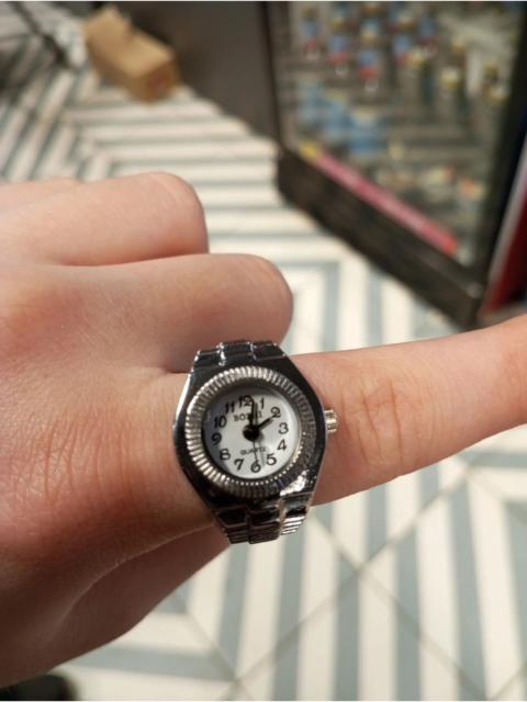 Jewelry - Y2K 2000s vintage style Silver Tone Watch Ring Round Face