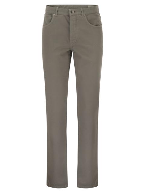 Brunello Cucinelli Brunello Cucinelli Men Garment-Dyed Five-Pocket Cotton Trousers
